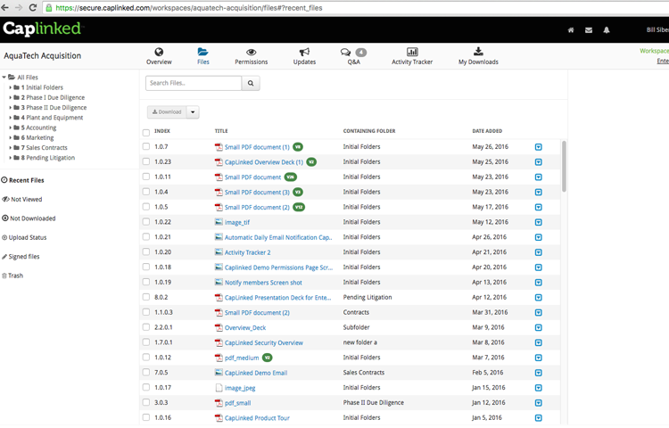 Avaliação da data room virtual Caplinked | pt.datarooms.org